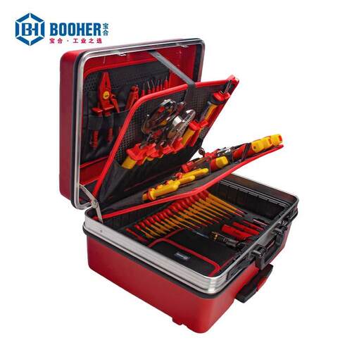 宝合Booher111件套VDE绝缘拉杆箱综合工具组套