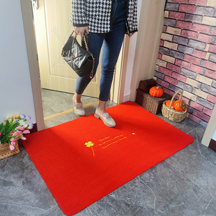 门口地毯进门家用垫子脚垫防滑吸水加厚卫生间入户门红色地垫裁剪