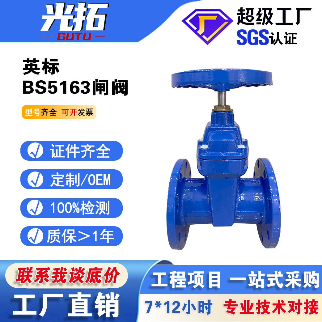 英标BS5163闸阀Z45X球墨铸铁法兰闸阀手动软密封闸阀铜帽闸阀