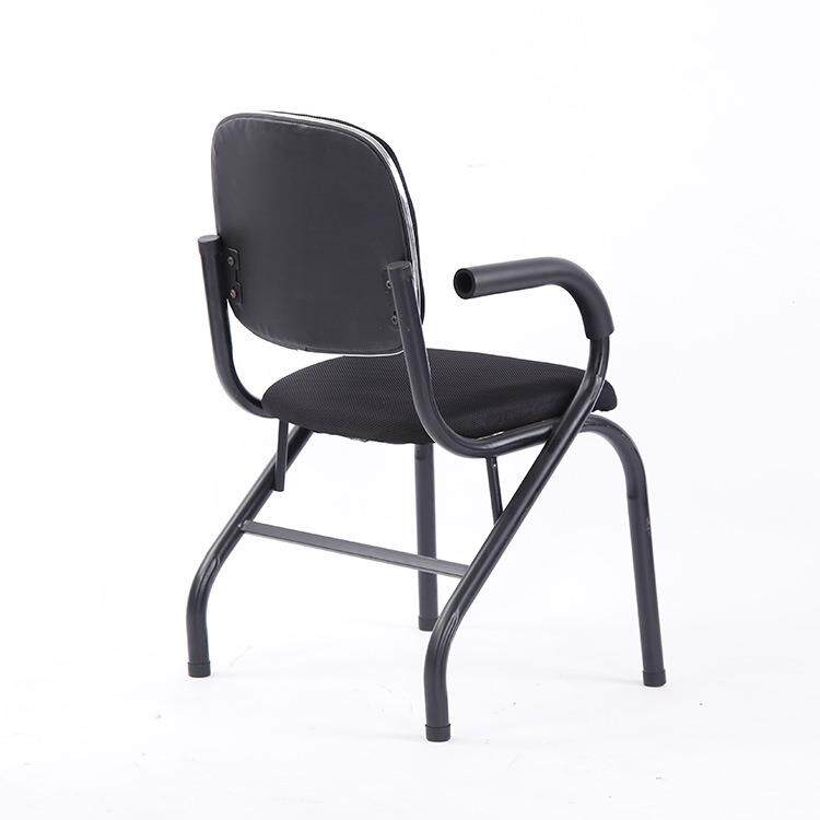 A四脚椅会议椅黑色网布椅人体工学椅办公椅海绵扶手安吉椅盟盟