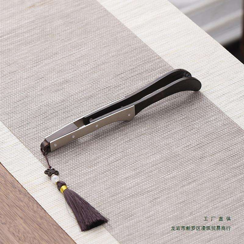 茶夹茶具镊子防滑洗茶杯夹子泡茶工具实木茶夹子茶道配件