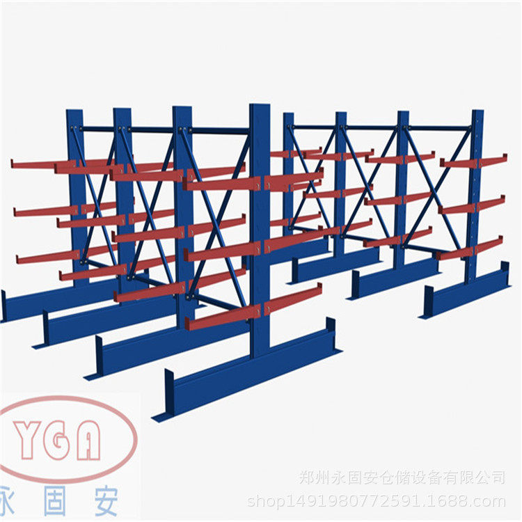 河南直供悬臂式货架铝管型材用五金架子双面重型仓储悬臂工厂货架