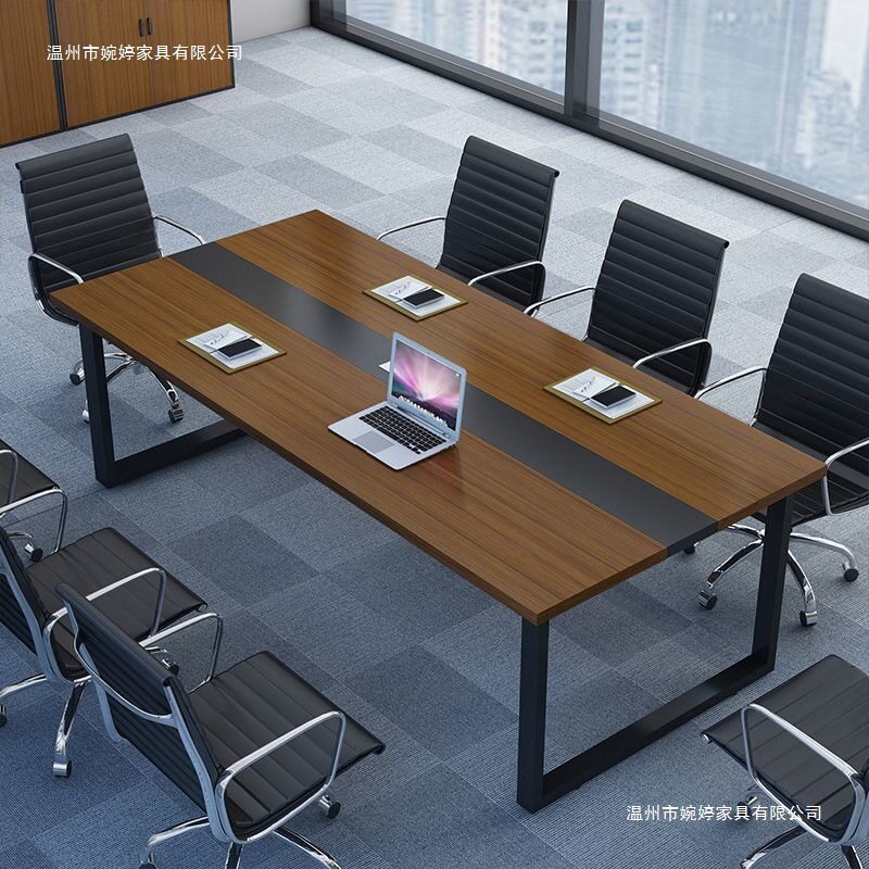 会议桌长桌办公桌椅组合简易长条实木工作台会议室现代简约培训桌