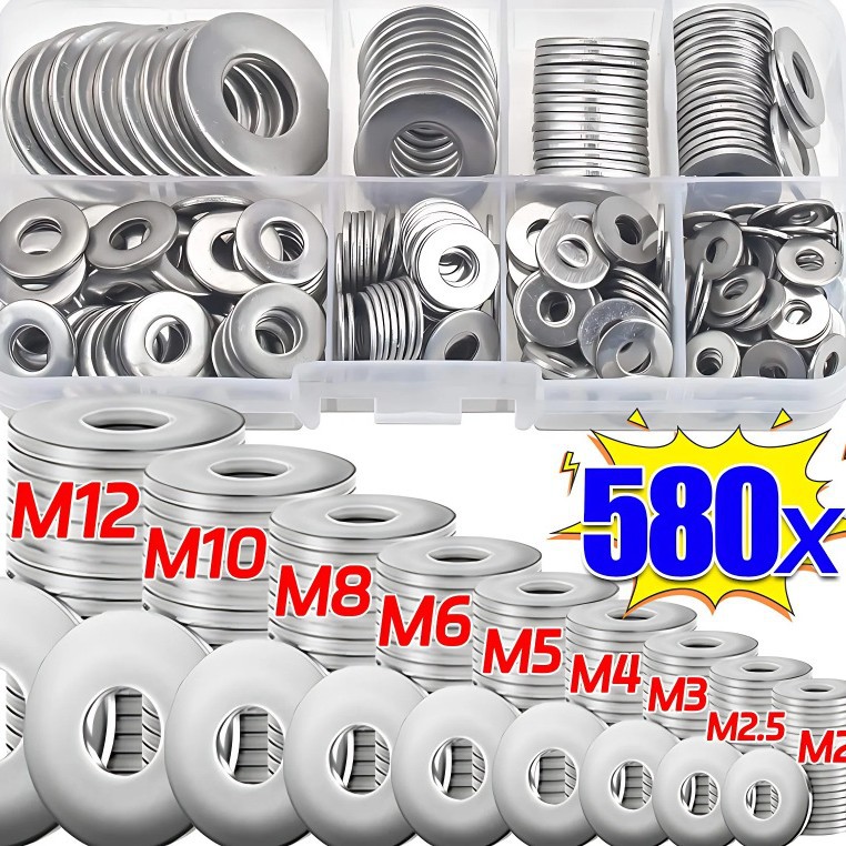 不锈钢平垫圈普通垫圈金属垫圈M2 M2.5 M3 M4 M5 M6 M8 M10批发