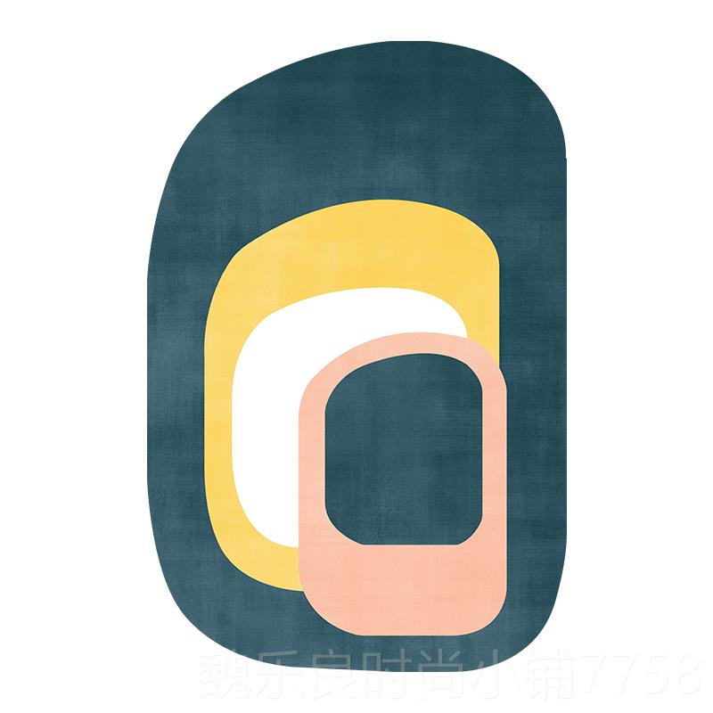 高档ARTRU原 地创毯坐垫G北i欧客厅ns风卧室床边毯家用不规则茶几