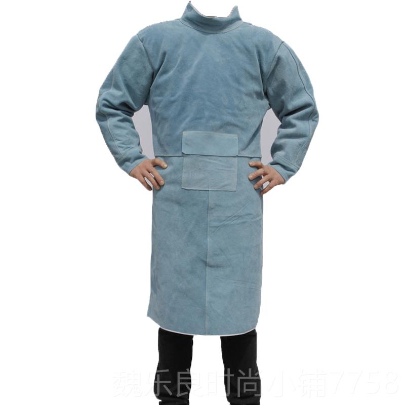 高档牛皮耐磨隔热烫防纯阻燃氩弧焊电焊服工焊焊接防护防工作服全