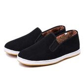 大顺坊秋冬加绒全贴防滑耐磨休闲软底一脚蹬千层底布鞋 棉鞋