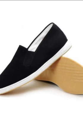 大顺坊礼服呢传统手工黑色布底软底千层底舒适透气休闲老北京布鞋