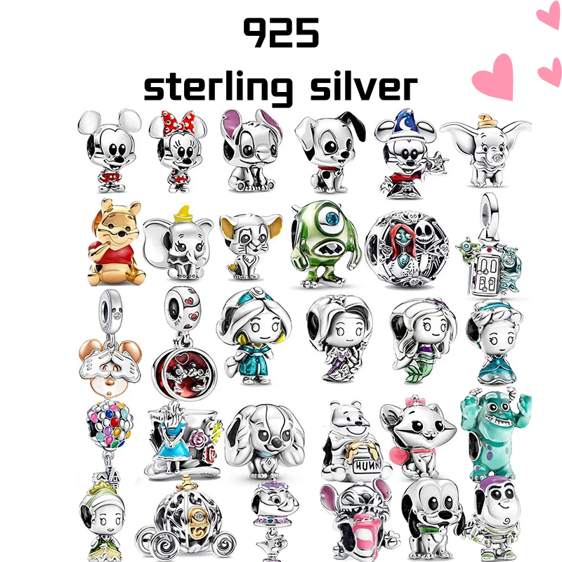 新款925纯银闪亮心形锆石吊坠，适合DIY女士珠宝配饰