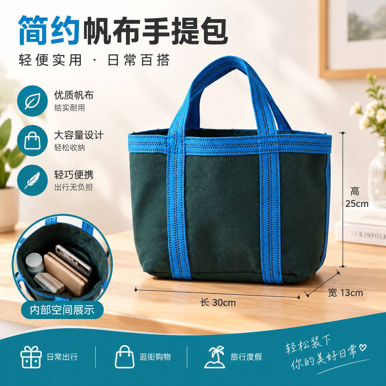 工地采购多用帆布收纳包加厚五金工具大容量随身便携手提布袋