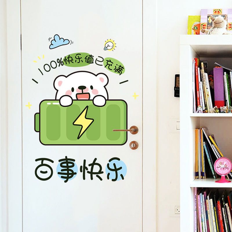 卡通贴画墙贴公主儿童房间布置温馨装饰宿舍门自粘纸