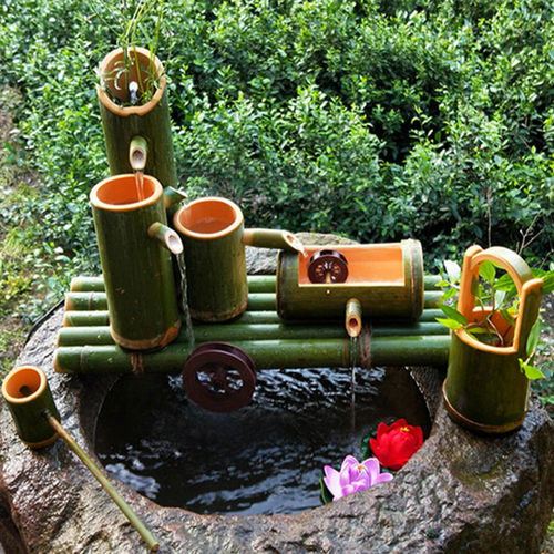 玩水区玩具竹制流水戏水器材