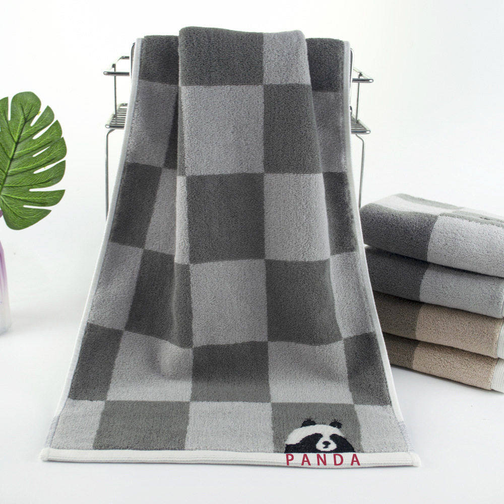 纯棉加厚毛巾32股成人家用洗脸巾熊猫格子吸水洁面巾洗澡柔软,居家布艺,毛巾/面巾,淘宝优惠券,粉丝福利购,淘宝优惠卷