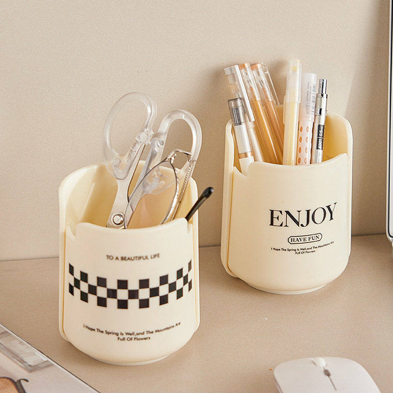 卡通笔筒奶油风筷子笼可爱创意学生桌面收纳盒口红化妆刷子收纳桶,节庆用品/礼品,笔筒,淘宝优惠券,粉丝福利购,淘宝优惠卷
