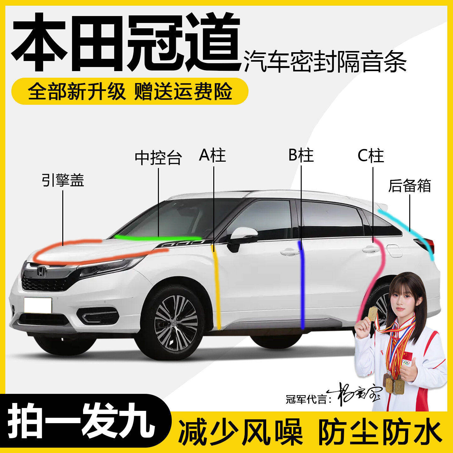 本田冠道新老款隔音密封胶条