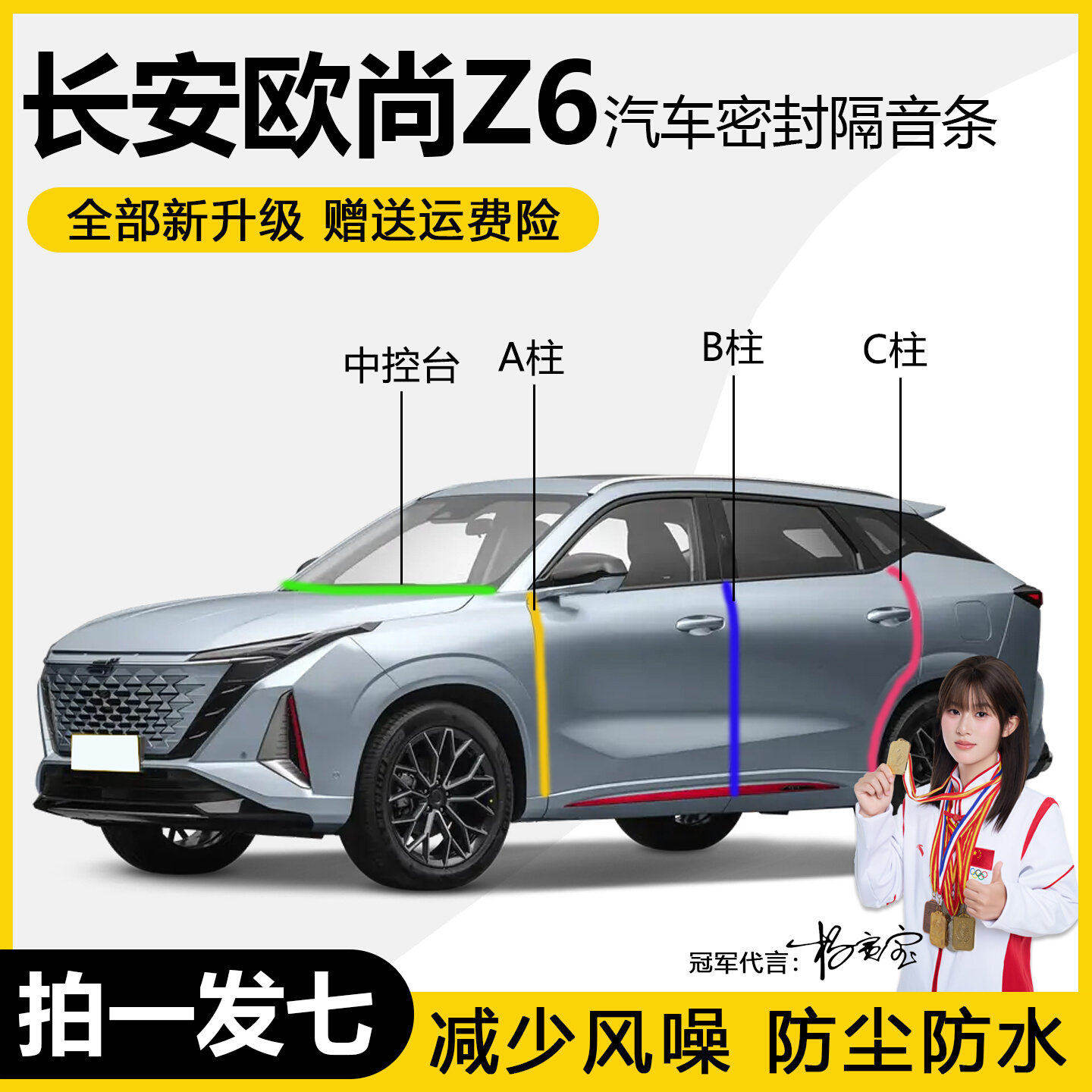 长安欧尚Z6专用防尘防水密封条