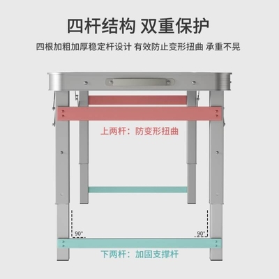 开工折叠桌子简易家用铝合金户外夜市摆摊地推桌便携式折叠餐桌椅