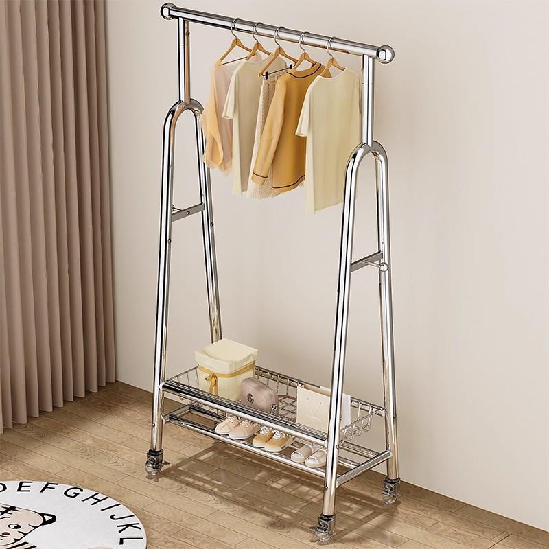 中古风落地衣帽架室内卧室可移动衣架多功能法式简约衣帽架挂衣架