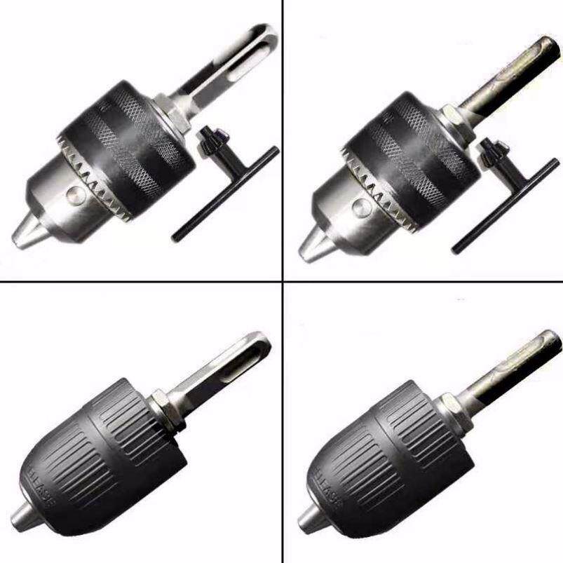 冲击钻转换头方柄圆柄连接杆电锤转换手电钻夹头电动工具配件