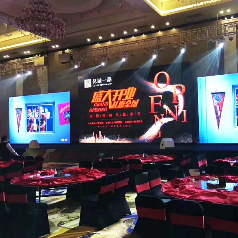 森翼P3.91户外全彩LED显示屏广告室内酒店会议电子大屏幕舞台背景