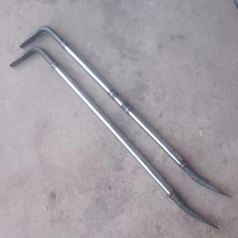 空心钢管7字形可拆卸撬棍木工拆模撬杠工地加厚特种钢撬棍螺纹钢