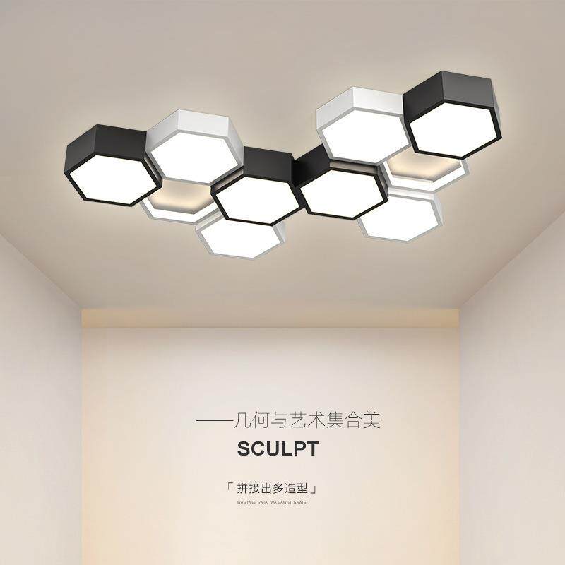 吸顶灯客厅灯现代简约极简卧室主灯设计师几何灯具组合2025年新款