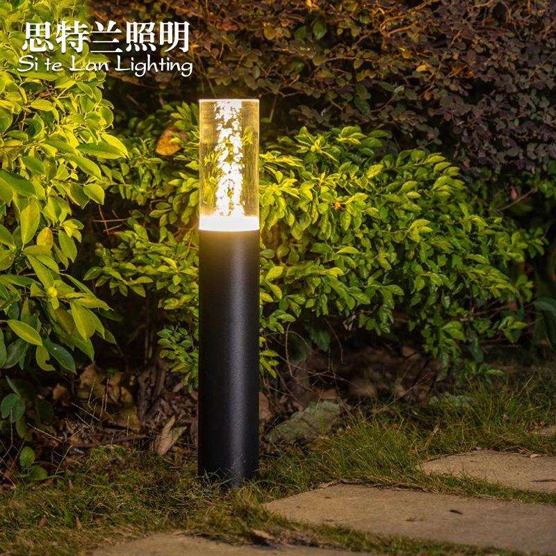 户外水晶草坪灯简约水晶气泡灯外庭院灯景观灯花园路灯led花园灯