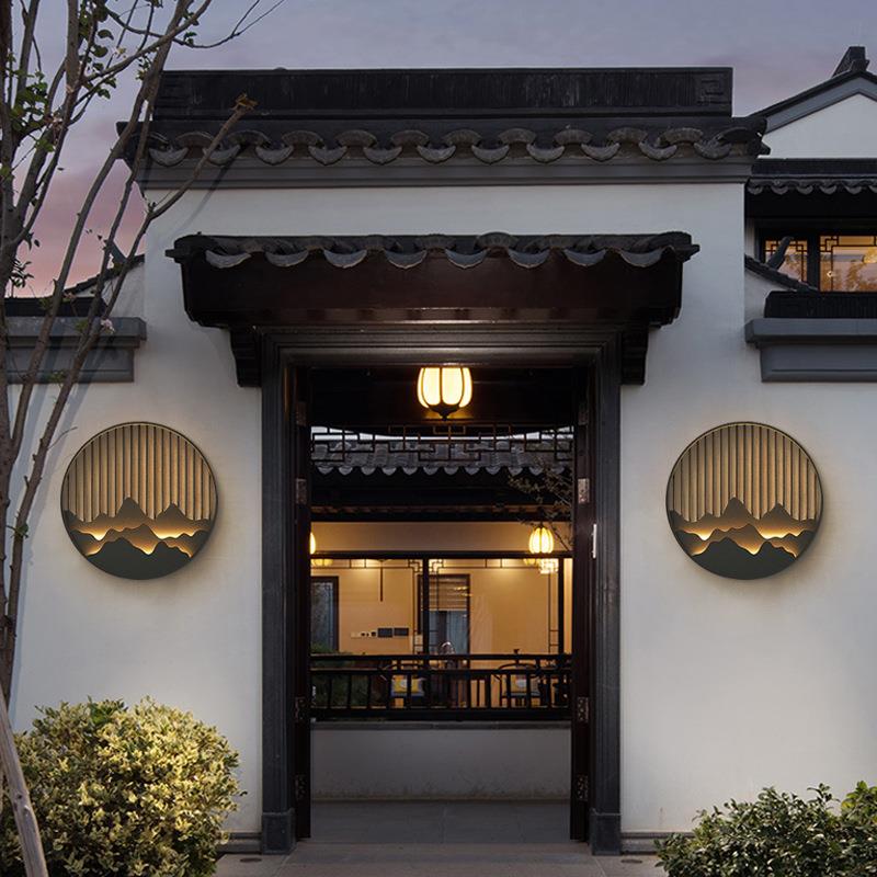 户外壁灯防雨水楼梯过道简约外墙壁灯庭院灯阳台壁灯门厅灯新中式