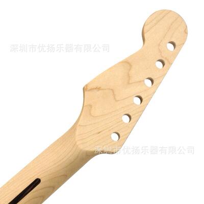 电吉他琴颈 22品 枫木指板 颈柄头 for Fender ST Strat 带背中线