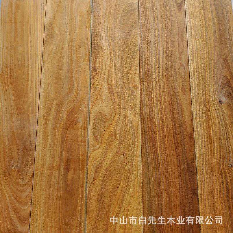厂家直供南美玉檀香绿檀维腊木免油漆素板原木地板中山实木地板