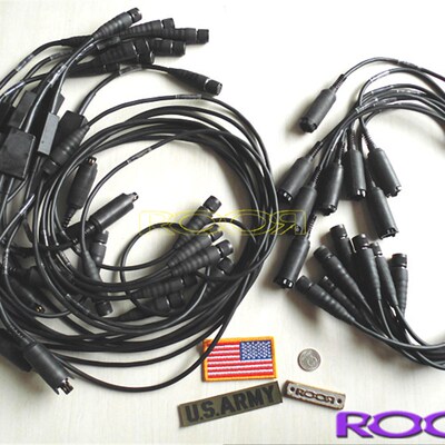 美国 USA 原厂 军规 10Pin 10针 对F讲机接头线 PRC 148【加长线