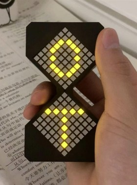 赛博沙漏像素风电k子计时器创意重力感应沙钟桌面解压摆件送男朋