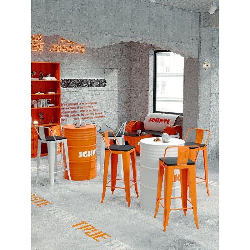工业风酒吧桌椅组合奶茶烧烤高脚凳清吧美式油桶创意X吧台覆古卡,商业/办公家具,卡座,淘宝优惠券,粉丝福利购,淘宝优惠卷