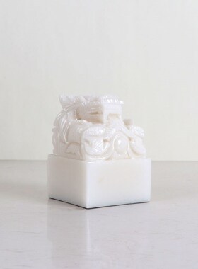 新中式印章玉玺展示柜摆件样板房展厅书房办O公桌桌面家居软装饰