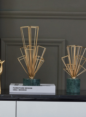 北欧轻奢客厅茶桌摆o件玄关电视柜摆设创意办公室家居软装饰品摆