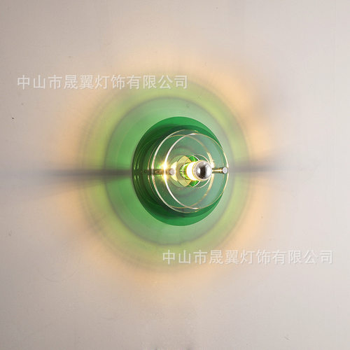 新款彩色UFO飞碟壁灯中古ins风卧室客厅书房亚克力壁灯