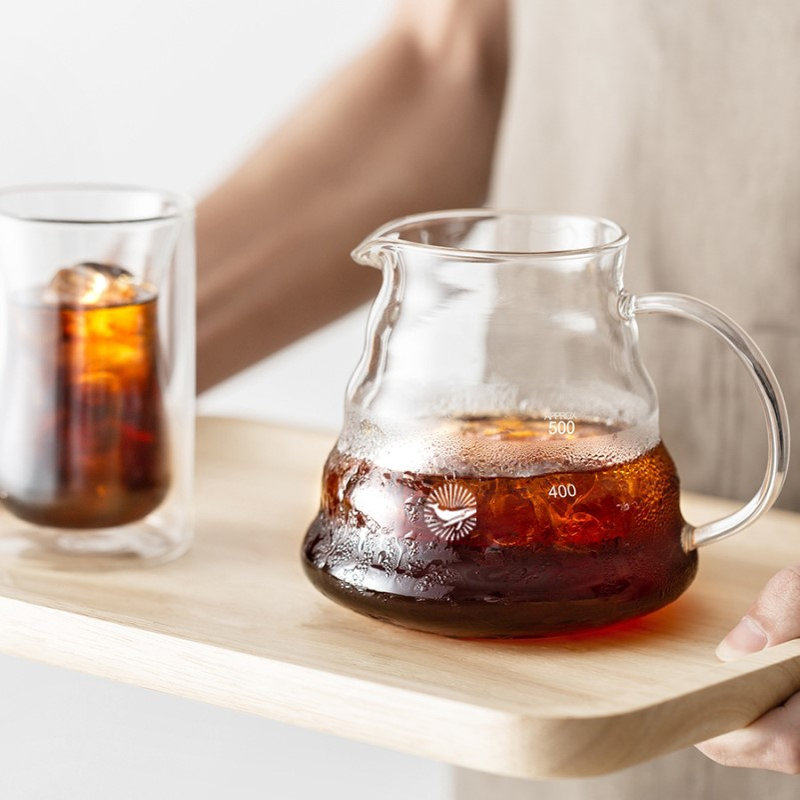 CAFEDE KONA手冲咖啡壶 家用耐热玻璃滴漏壶360/600ml 云朵分享壶
