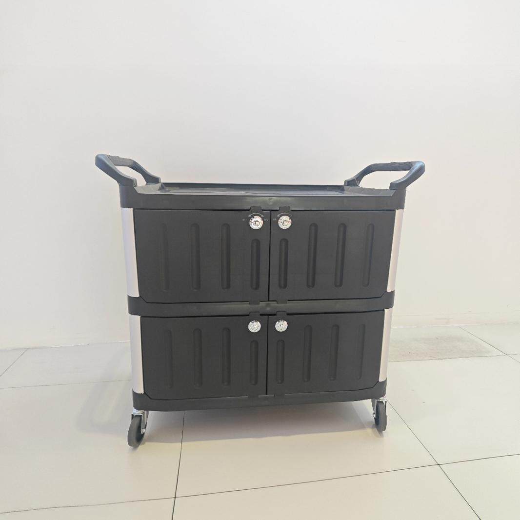 白云清洁AF08161B酒店移动餐车欧式塑料茶水车三层推车置物架宾馆