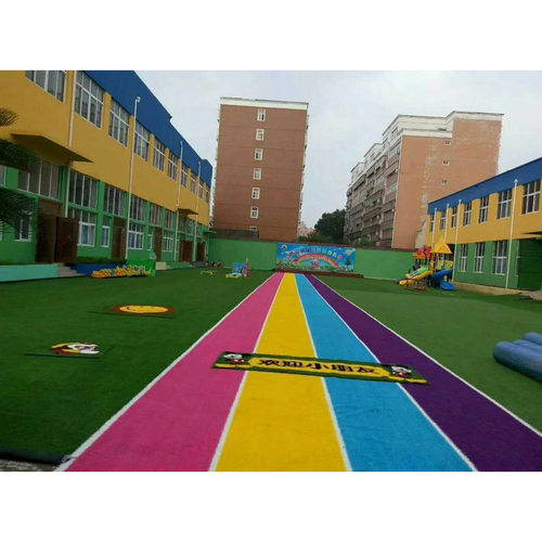 美创幼儿园人造仿真草坪绿色塑料弹性假草坪彩色跑道人造草坪