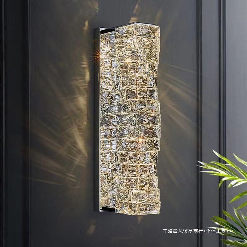 轻奢水晶壁灯室内高级感设计师款楼梯墙灯酒店客房卧室灯