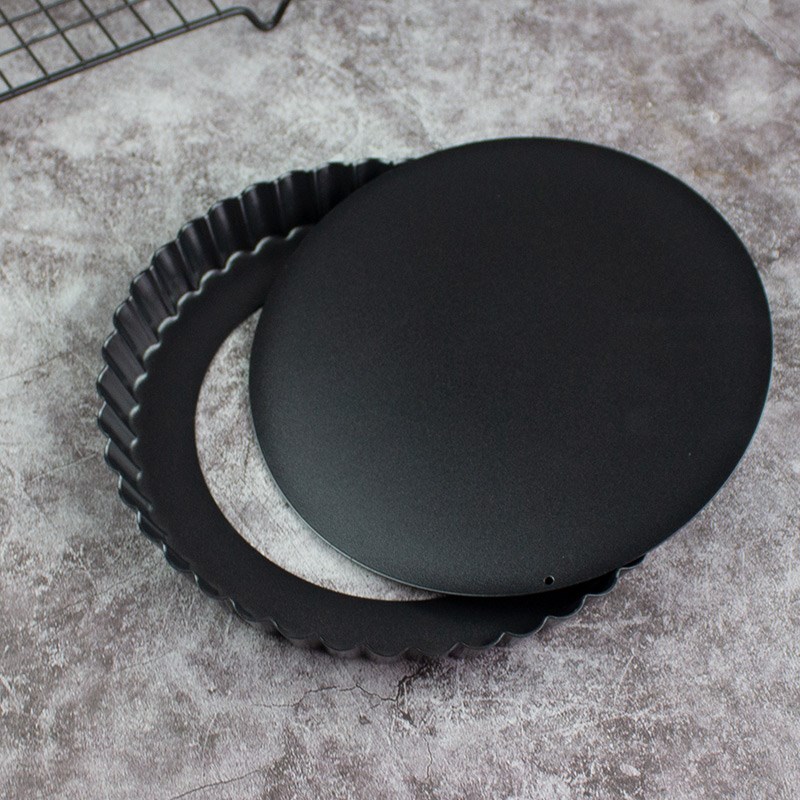 铝制不沾活底菊花派盘o家用烘焙模具6/8/10寸活底圆形披萨盘挞烤