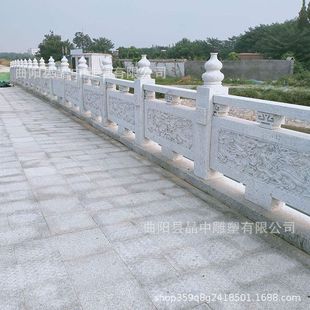 石雕汉白玉石栏杆护栏升旗台河道围栏石拱桥石材大理石花岗岩栏板