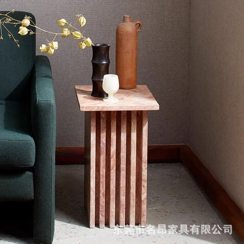 北欧大理石边几组合简约现代客厅轻奢边几小户型卧室简易床头桌