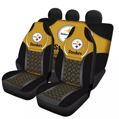 NFL车座匹兹堡钢人3PCS车坐套四季通用新奥尔良圣徒汽车座套新款