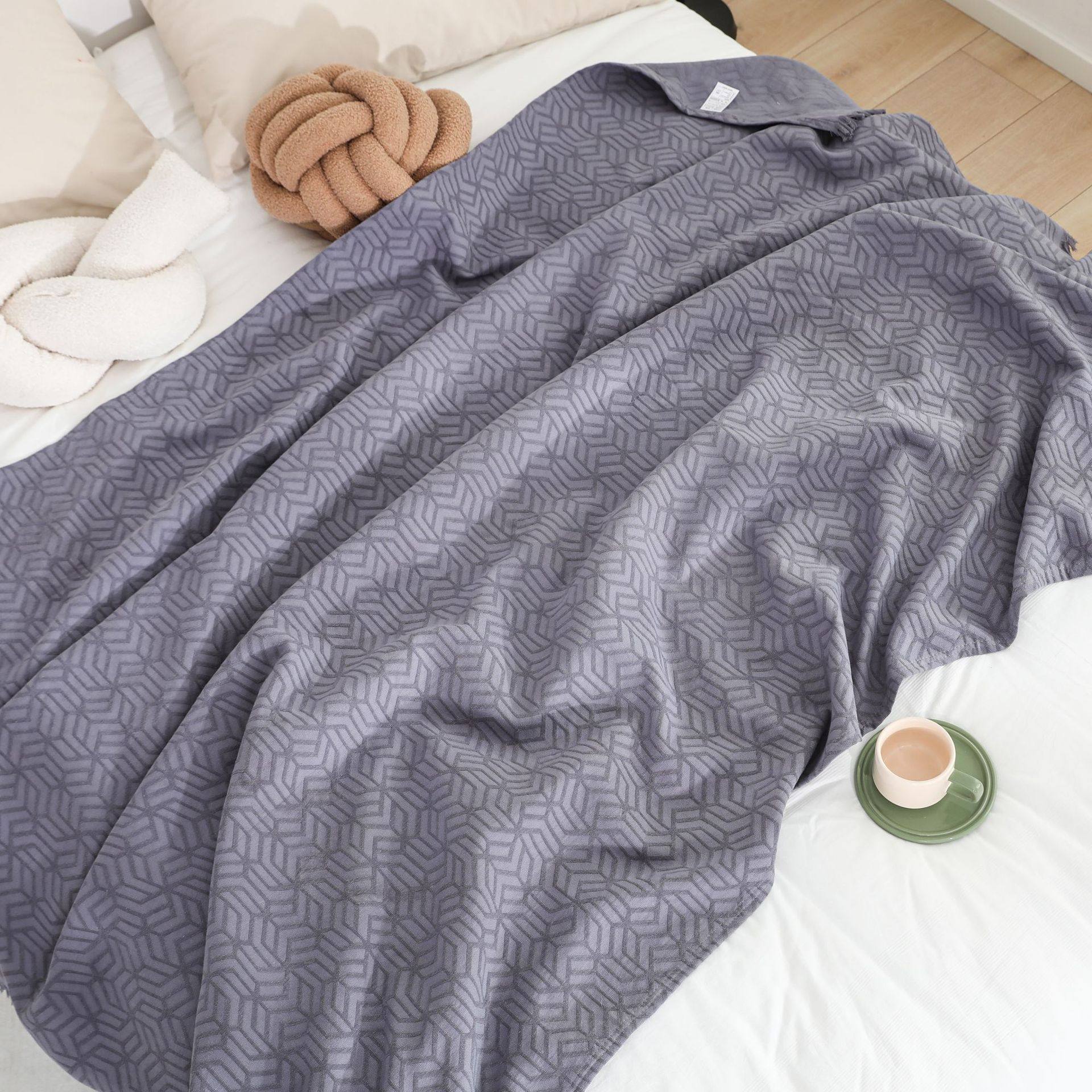 素色简约风格沙发套罩巾盖布四季通用沙发垫盖毯毛巾毯