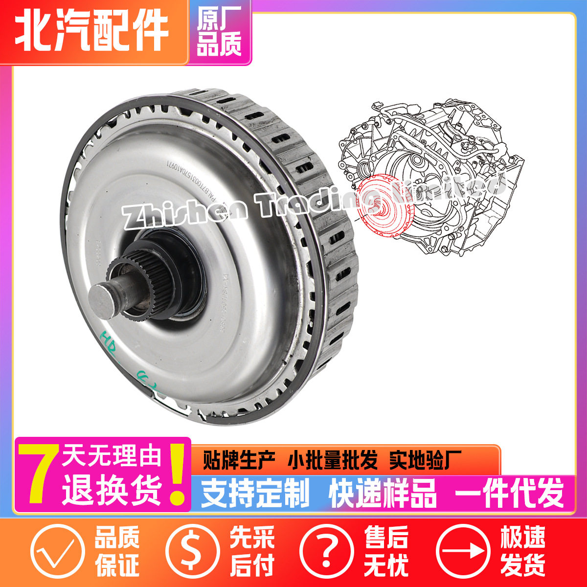 北汽BEIJING新X7 PLUS魔方X7自动挡变速箱双离合器总成T00003194