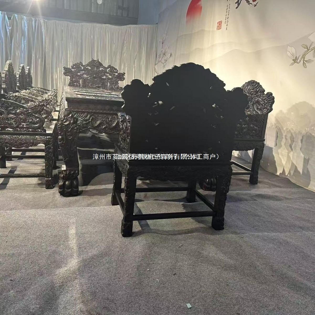 明清做旧家具紫檀会议桌十一件套做旧家具红木家具做旧椅子