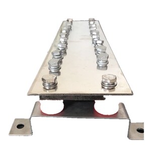 防雷接地铜排打孔攻丝配螺栓 不锈钢支架 支柱绝缘子汇流排