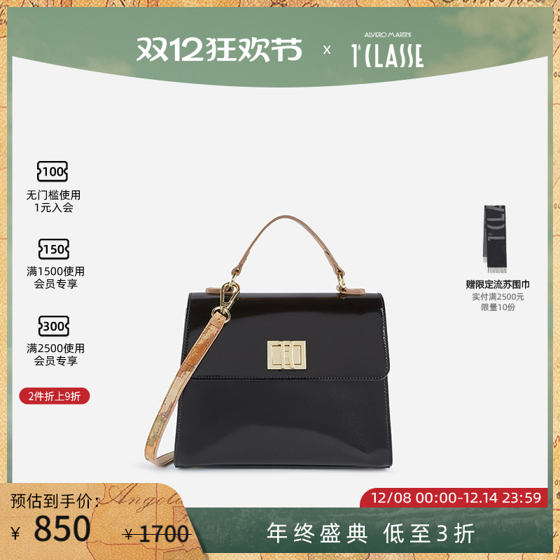 AM1C马天尼  迷你手提包斜挎包小方包牛皮 漆皮亮面