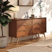 精选纯实木中古风六斗柜客厅靠墙储物柜轻奢现代卧室收纳柜抽屉柜